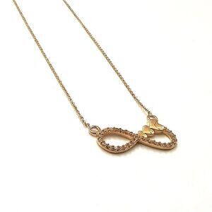 18k Solid Gold Infinity Necklace | Solid Golf Necklace | Valuable Gift |